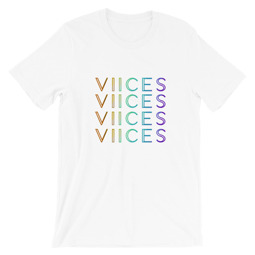 The “Multicolor” Unisex T-Shirt (white) - VIICES